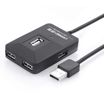 绿联 usb分线器高速扩展4接口 USB hub2.0分线器 usb转换器集线器|一淘网优惠购|购就省钱